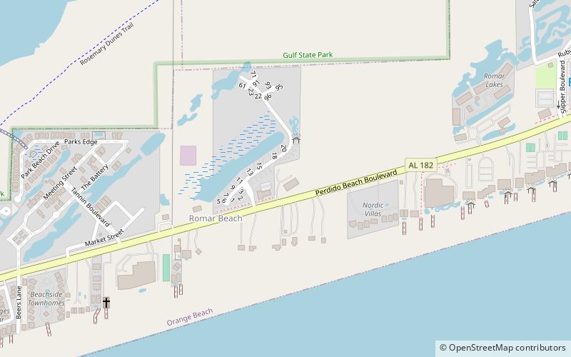 orange beach welcome center location map