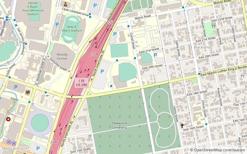 UFCU Disch–Falk Field location map