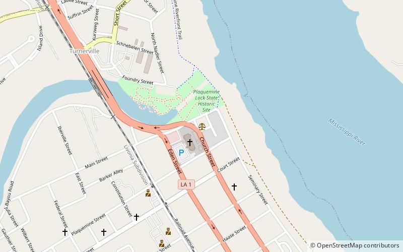 Iberville Parish Courthouse location map