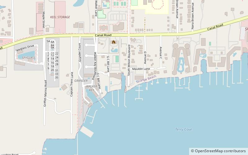 the america ii at hudson marina orange beach location map