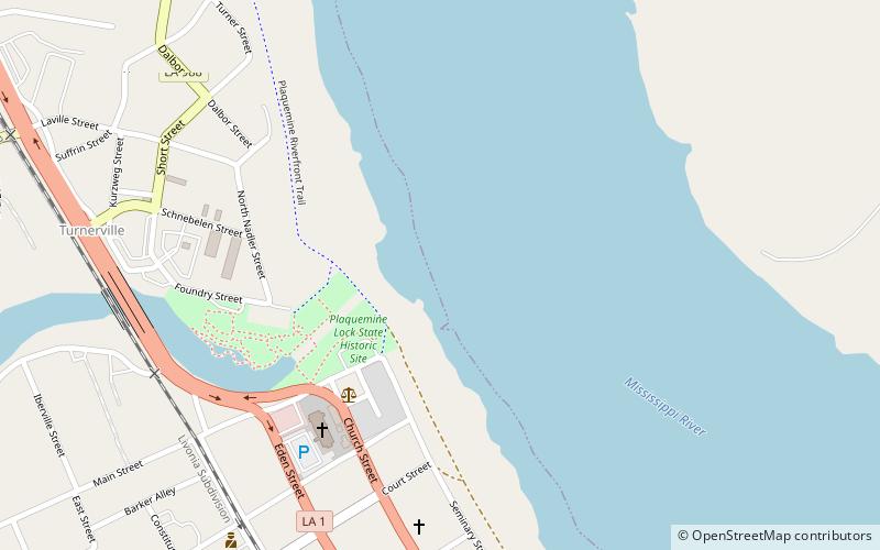 Bayou Plaquemine Lock location map