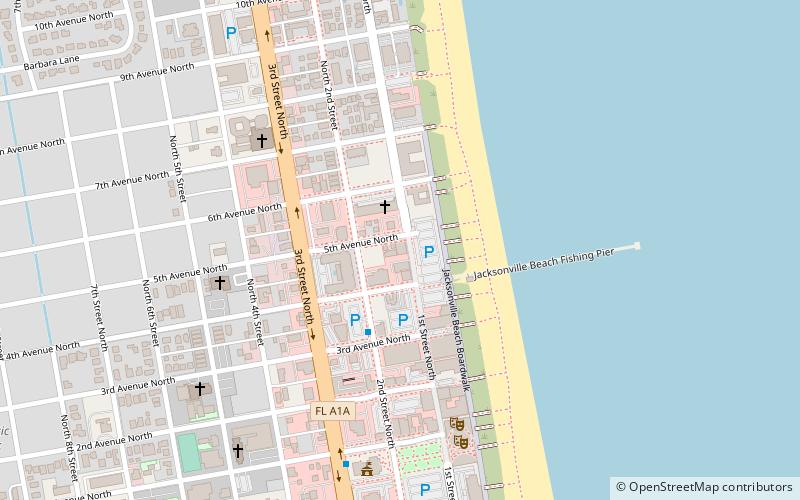 Jacksonville Beaches Florida location map