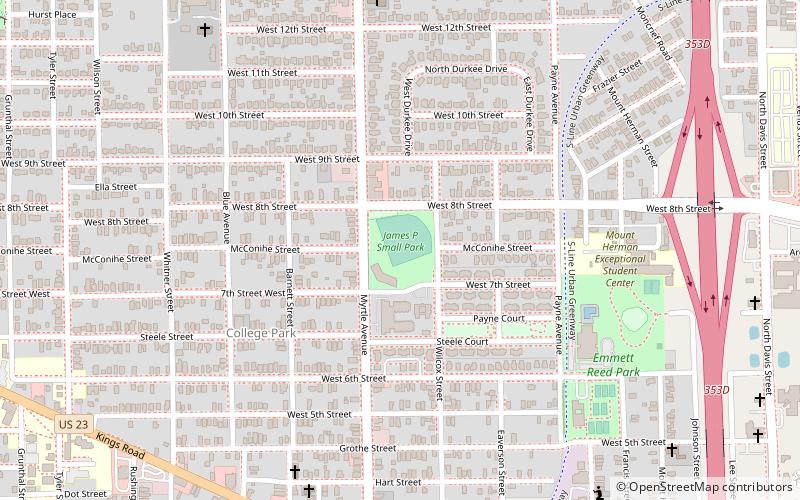 J. P. Small Memorial Stadium location map