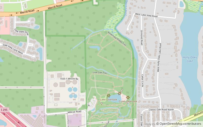 Jacksonville Arboretum & Gardens location map