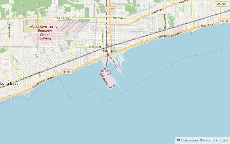 gulfport harbor location map