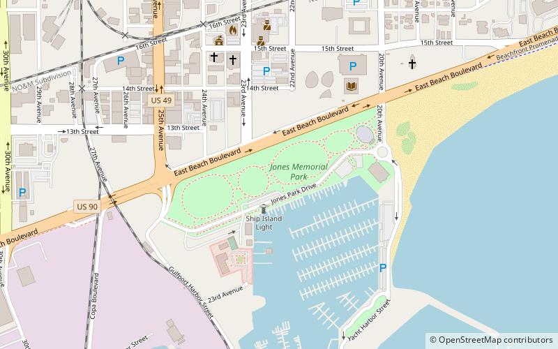 jones memorial park gulfport location map