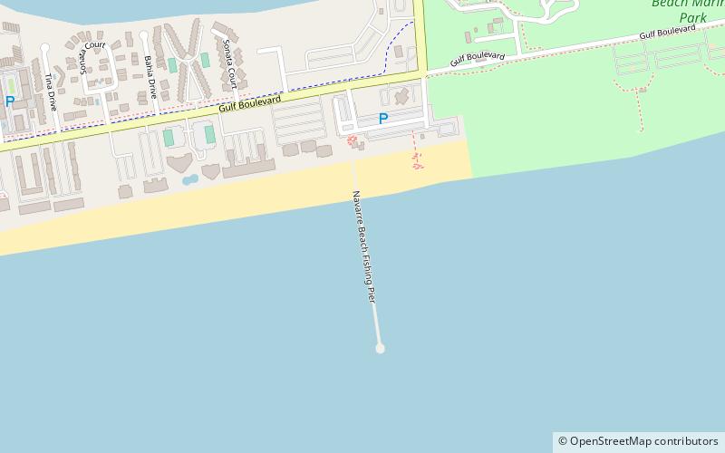 navarre beach fishing pier isla santa rosa location map