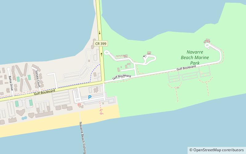 Navarre Beach Sea Turtle Conservation Center location map