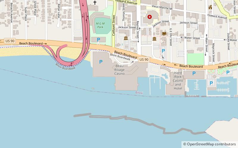 Beau Rivage location map