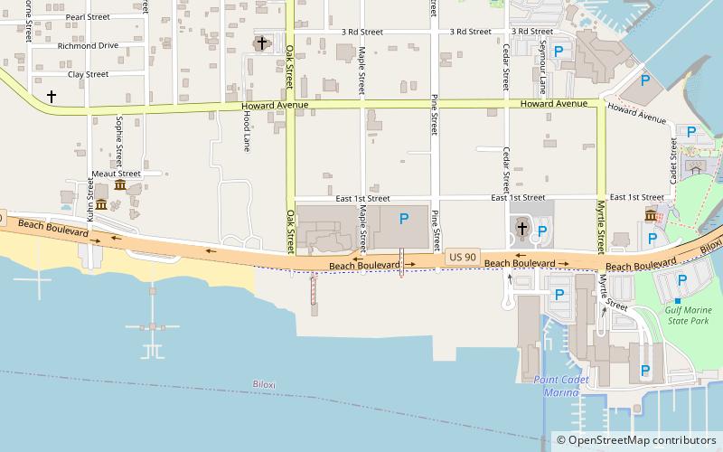 Harrah's Gulf Coast location map