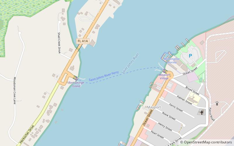 Mayport Ferry location map
