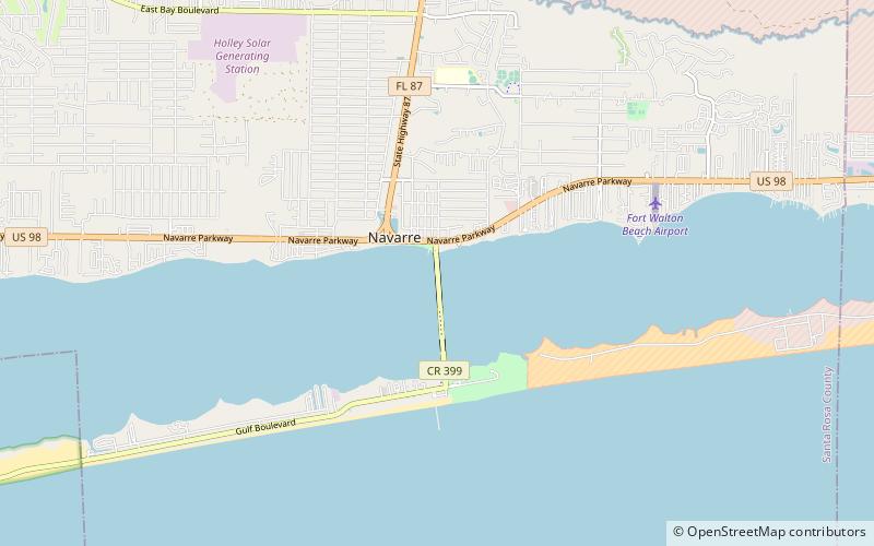 navarre beach causeway isla santa rosa location map