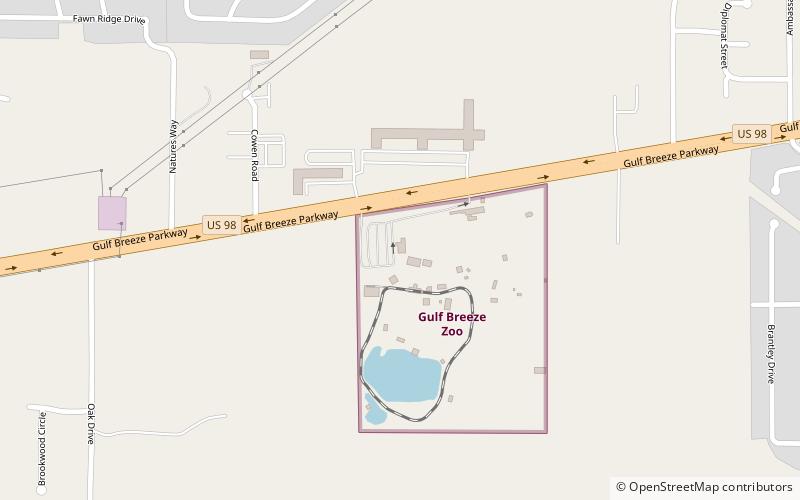 gulf breeze zoo location map