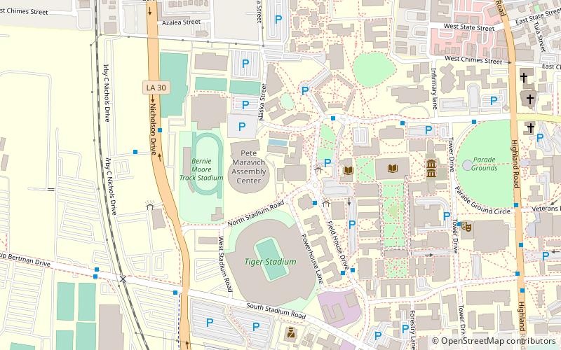 Huey P. Long Field House location map