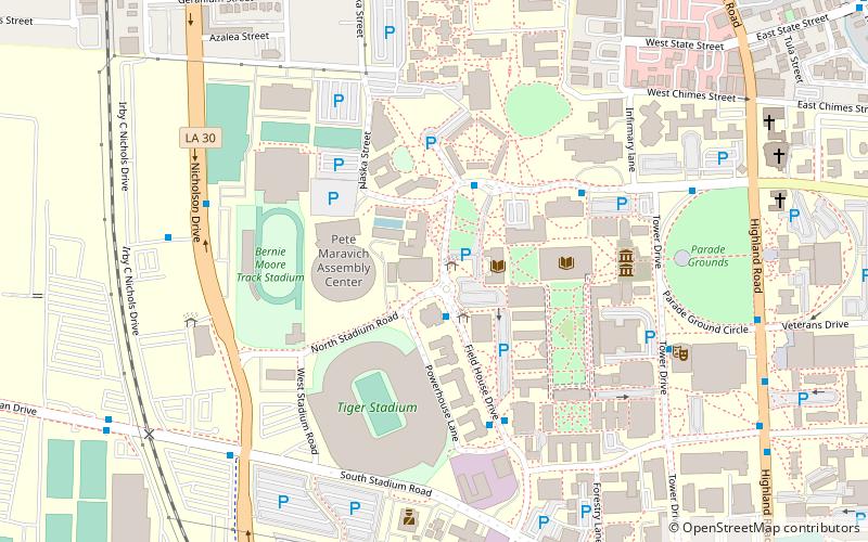 LSU Cox Communications Academic Center for Student-Athletes location map