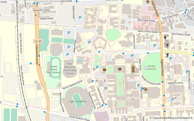 LSU Campus Mounds location map