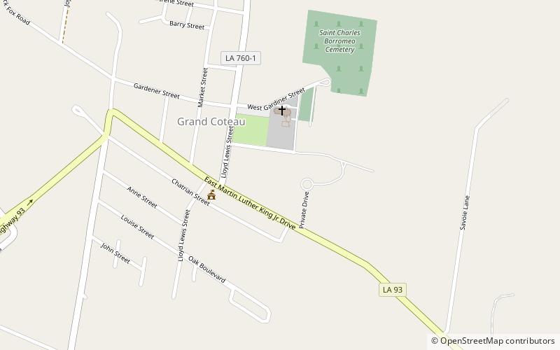 Grand Coteau location map