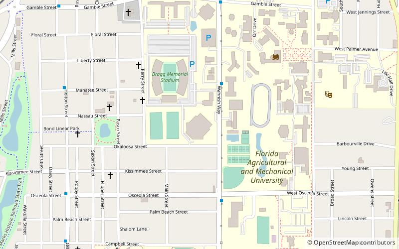 Jake Gaither Gymnasium location map