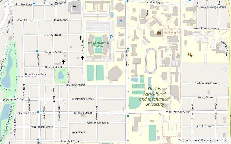 jake gaither gymnasium tallahassee location map