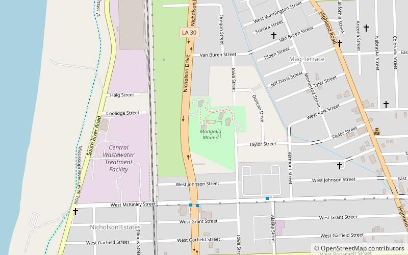 Magnolia Mound Plantation location map