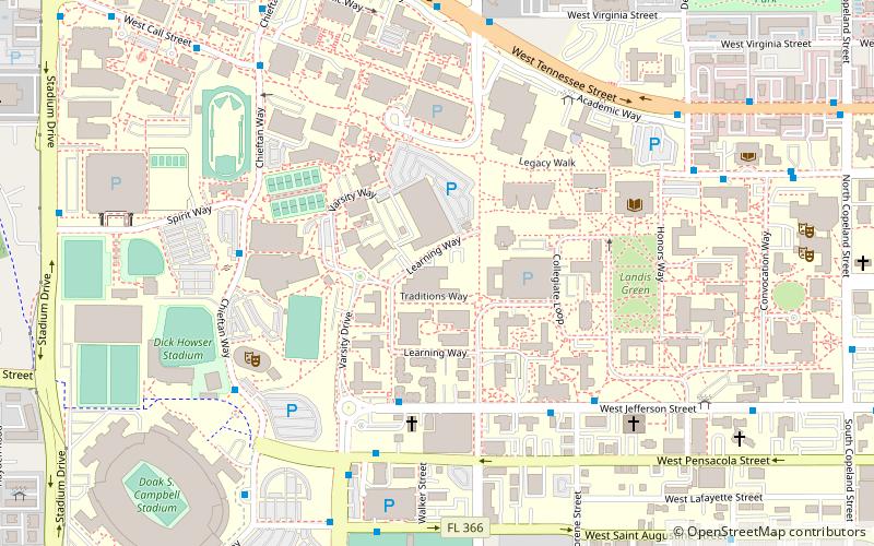 florida state university tallahassee location map
