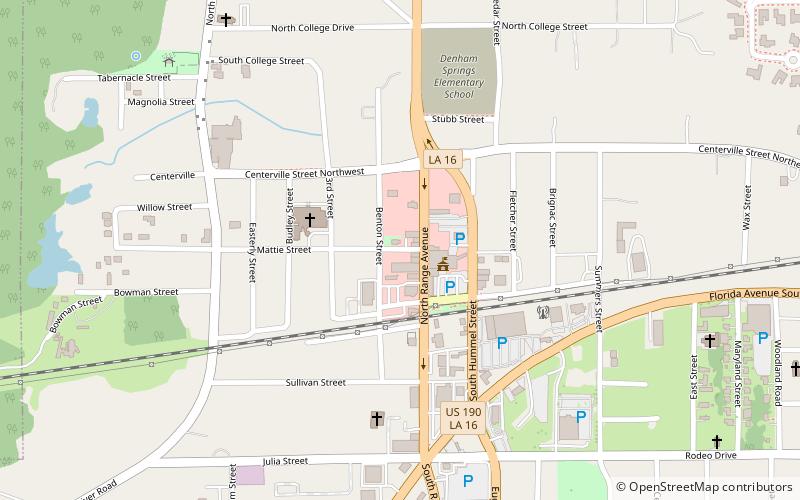 Denham Springs City Hall location map