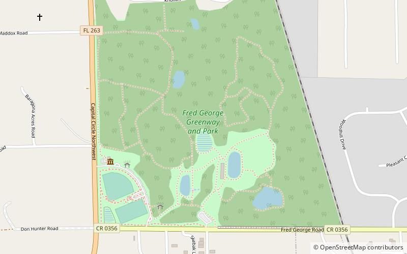fred george basin greenway tallahassee location map