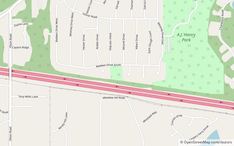 Velda Mound location map