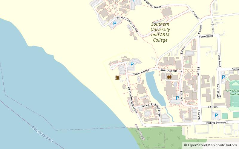 southern university historic district baton rouge location map