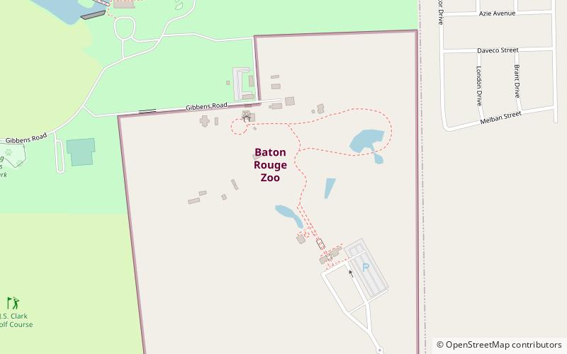 Baton Rouge Zoo location map