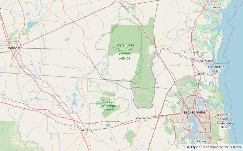 Marais d'Okefenokee location map