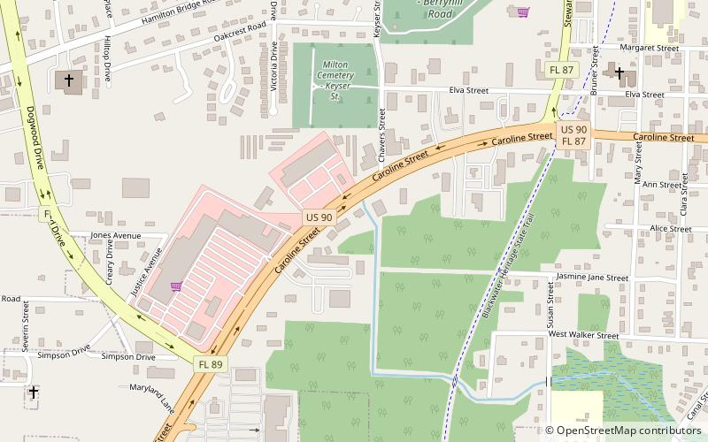 Milton location map