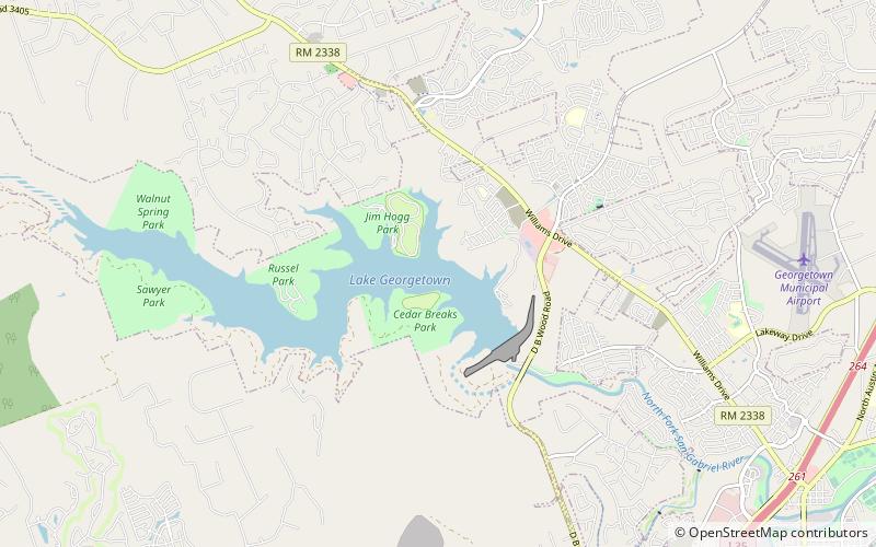 Lake Georgetown location map