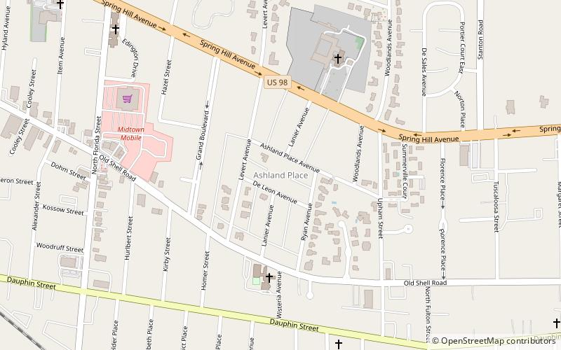 Ashland Place Historic District location map
