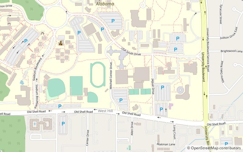 Mitchell Center location map