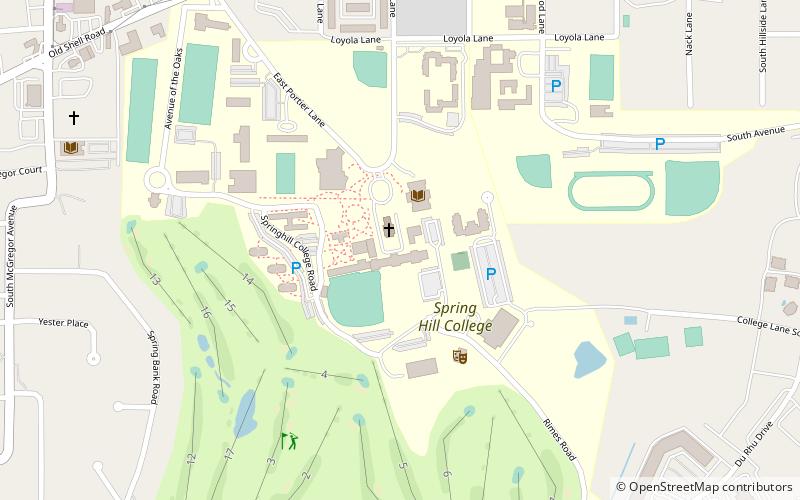 Spring Hill College Quadrangle location map