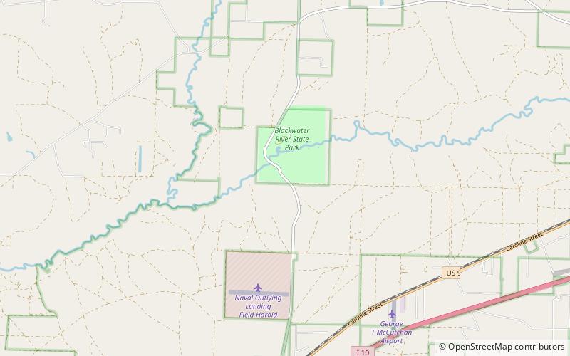 Blackwater River State Park location map