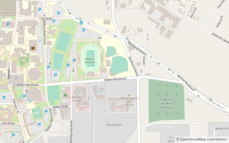 Don Sanders Stadium location map