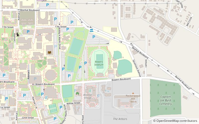 Bowers Stadium location map