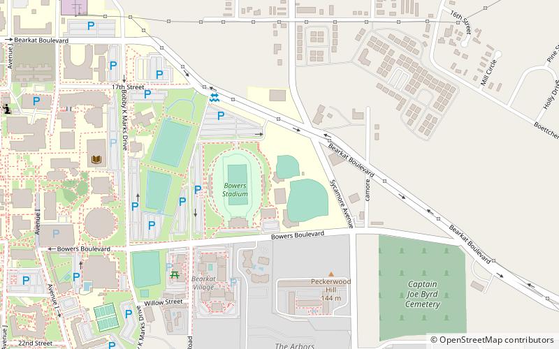 Bearkat Softball Complex location map