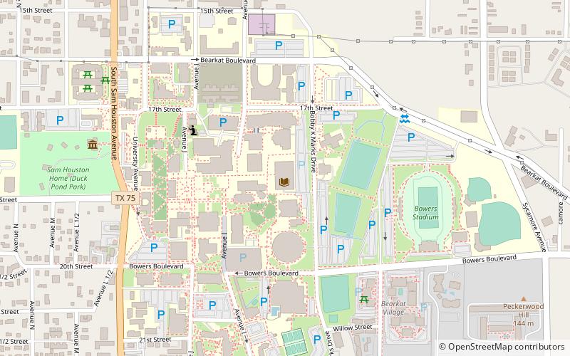 Sam Houston State University's Newton Gresham Library location map