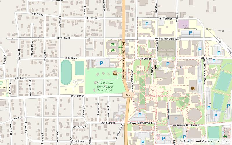 Sam Houston Memorial Museum location map