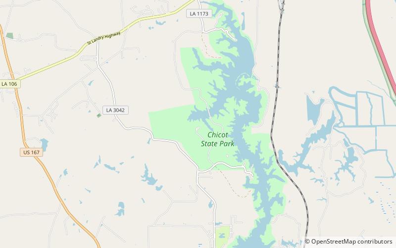 louisiana state arboretum park stanowy chicot location map