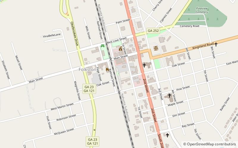 Folkston Railfan Platform location map