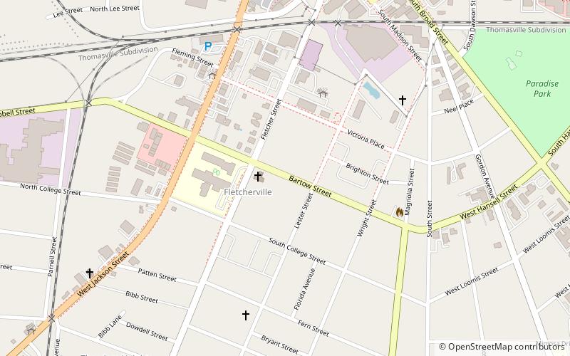 Fletcherville Historic District location map