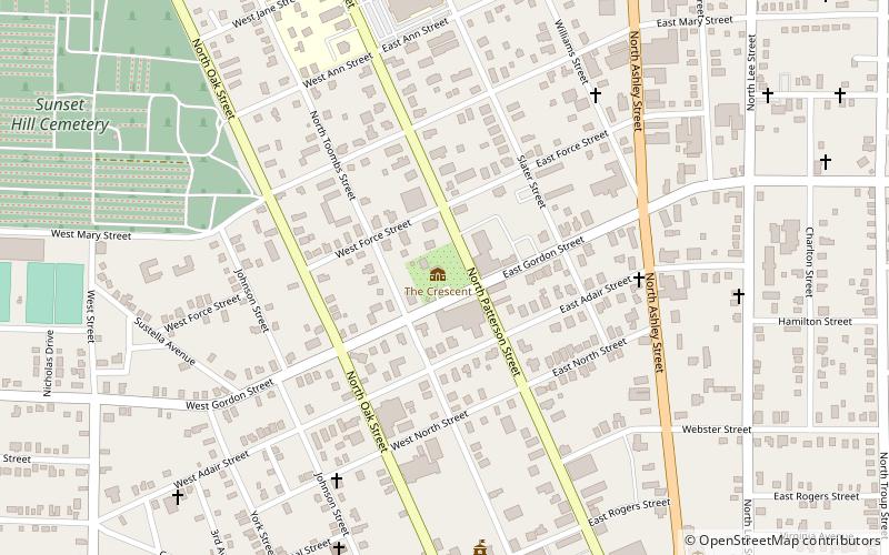 The Crescent location map
