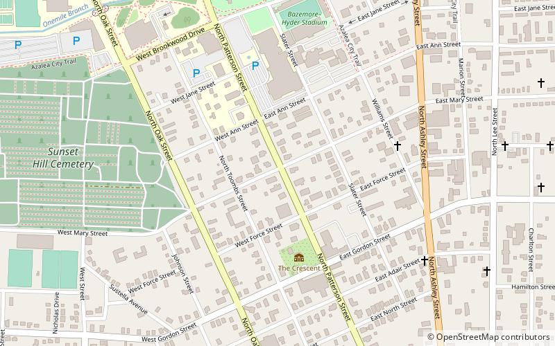 North Patterson Street Historic District location map