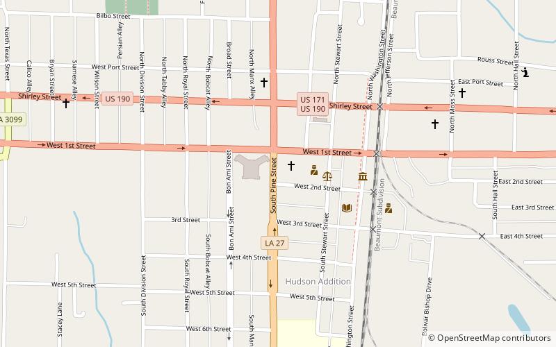 Beauregard Parish Jail location map