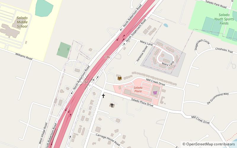Salado Public Library location map