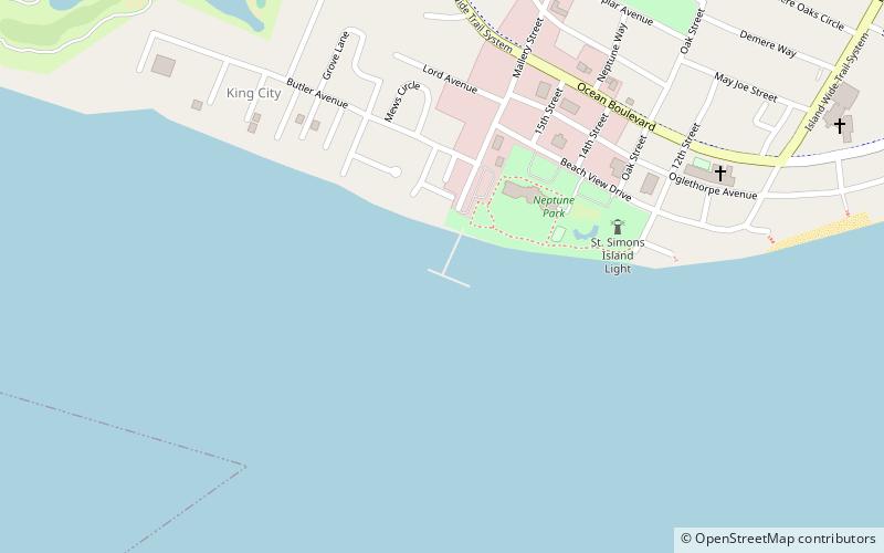 saint simons pier saint simons island location map